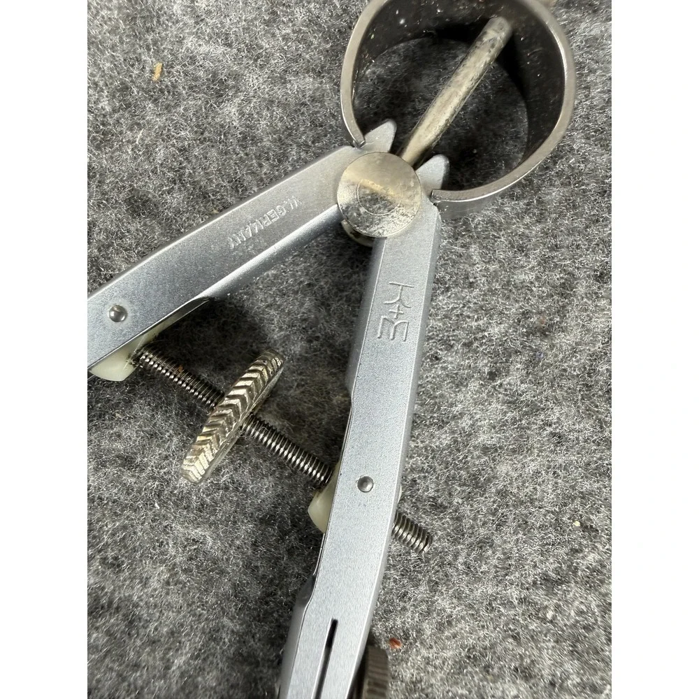 Vintage K+E Drafting Bow‎ Compass Silver Metal W Germany Precision Tool